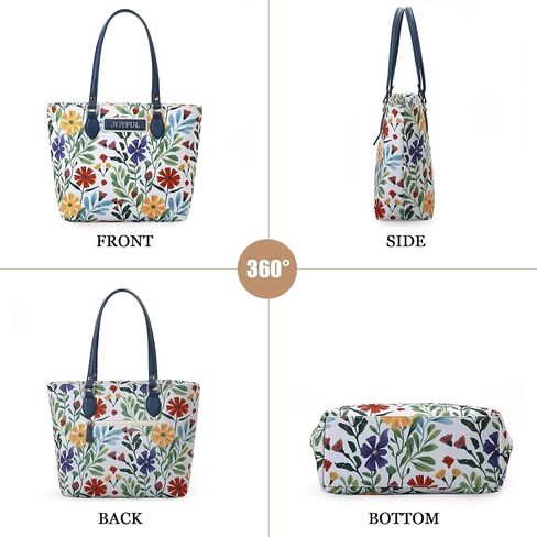 Tote bags for women, tote purse, nylon tote bag, with zipper and pockets, waterproof in Saudi Arabia