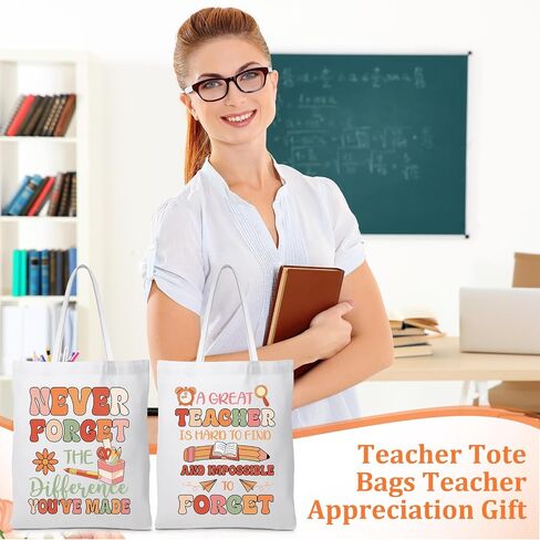 Chunful 10 Pack Teacher Bags Bags Press Presamptiation Gifts Bulk Inspirational for Women Christmas Gift Facs Rainbow Facs in Kuwait