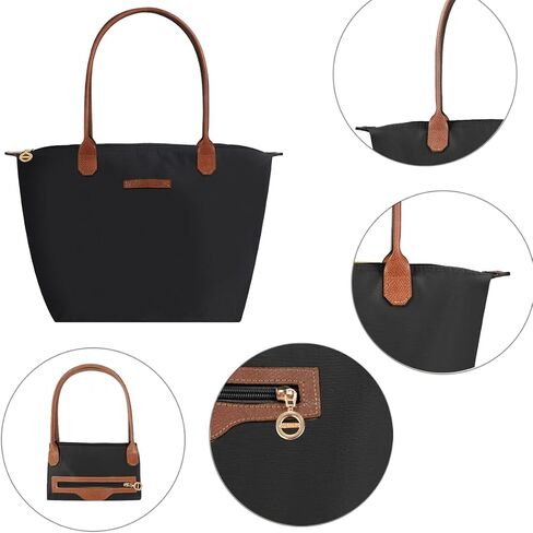 Waterproof Nylon Tote bag for Women Lightweight Designer Handbag with Zipper Stylish and Durable Purse in Saudi Arabia
