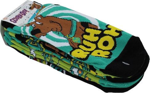 HIM Womens Scooby Doo Socks - 5 Pack Low Cut Scooby Socks - Scooby -doo و Mystery Machine - حجم الحذاء 4-10 in Kuwait