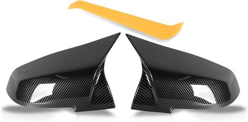 Replacement Wing Mirror Covers ABS Stylish Design Easy Installation Scratch - Resistants Exterior Accessories for B M W 1 2 3 4 Series X1 F20 F22 F23 F30 F31 F32 F33 (Carbon Fiber Pattern) in Kuwait