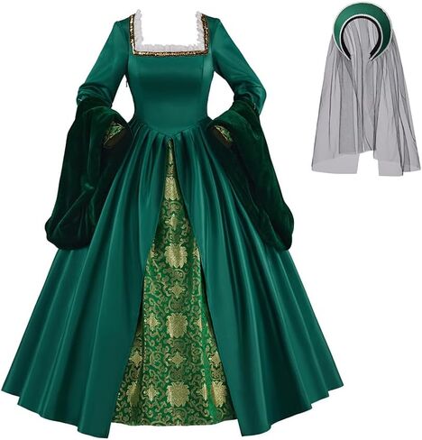 Anne Boleyn Dress Tudor Queen Cosplay Costume Renaissance Dress Elizabethan Ball Gown in Saudi Arabia