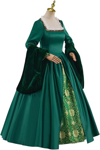 Anne Boleyn Dress Tudor Queen Cosplay Costume Renaissance Dress Elizabethan Ball Gown in Saudi Arabia