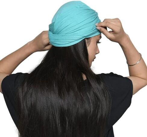 Women's Bamboo Viscose Sleep Cap with Pleated Tail Mantra Headwear in Saudi Arabia