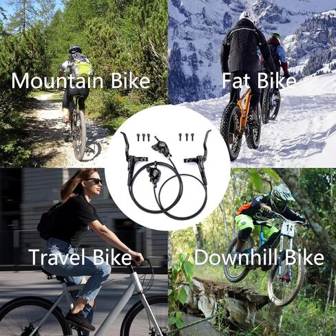 Acciaiie Shimano MT200 Hydraulic Brakes, 2 Piston Left Front 800mm Right Rear 1500mm with Rear is/PM Adapter MTB Hydraulic Brakes, Dual Disc Brakes Fit 160mm / 180mm Rotors Hydraulic Disc Brakes in Kuwait