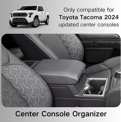 2PCS Centre Console Organizer Tray for Toyota 2024 2025 Tacoma(4th Gen) Accessories Armrest Storage Box and Hidden Storage Box Secret Compartment in Kuwait