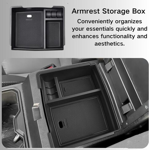 2PCS Centre Console Organizer Tray for Toyota 2024 2025 Tacoma(4th Gen) Accessories Armrest Storage Box and Hidden Storage Box Secret Compartment in Kuwait
