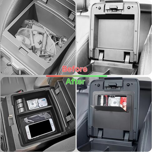 2PCS Centre Console Organizer Tray for Toyota 2024 2025 Tacoma(4th Gen) Accessories Armrest Storage Box and Hidden Storage Box Secret Compartment in Kuwait