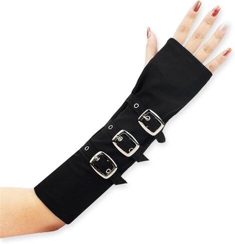 TOMETO STAR Goth Arm Warmers Women Punk Grunge Y2k Harajuku Rave Emo Japanese in Kuwait