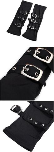 TOMETO STAR Goth Arm Warmers Women Punk Grunge Y2k Harajuku Rave Emo Japanese in Kuwait