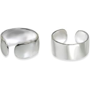 Sterling Silver Polished Small Non Piercing Helix Cartilage Clip On Ear Cuff for Men Women
