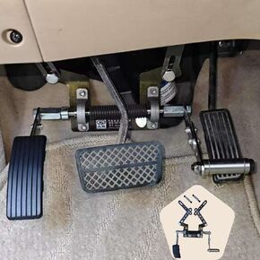 Adjustable Left Foot Accelerator Pedal for Handicap Driving - Easy Up & Switch with Right Foot - Foldable & Fits Automatic Transmission Vehicles