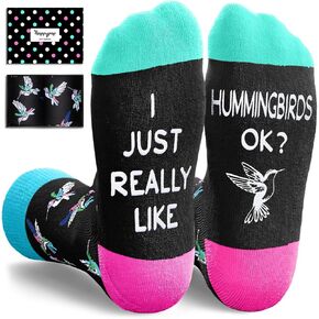 HAPPYPOP Hummingbird Gifts for Women - Funny Bird Socks for Men, Hummingbird Gifts for hummingbird lovers, Hummingbird Socks Unisex Birds Socks