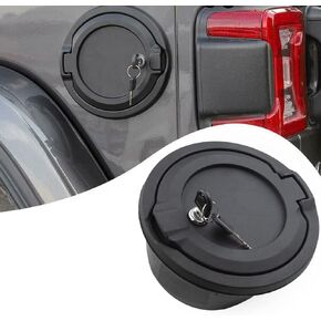 قفل غطاء الغاز غطاء خزان الوقود مع قفل لـ J-EEP Wrangler JL & Unlimited Sport Rubicon Sahara 2/4 Door 2018 2019 2020 2021 2022 2023