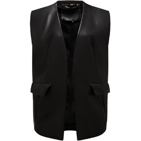 سترة من جلود Lu's Chic Women's Pu Faux Operess Open