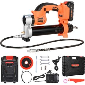 بندقية الشحوم اللاسلكية في Vevor ، 8000 PSI Max Pressure ، الشحوم الكهربائية مع ضوء LED والخرطوم 35.4 بوصة ، متوافق مع بطارية Makita 18V ، مناسبة للآلات أو الآلات الشحمية (بدون بطارية ، أداة فقط)
