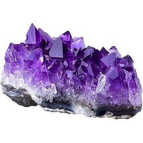 Natural Amethyst Crystal Cluster Healing Stones Raw Amethyst Rock Healing Crystals Energy Balance Reiki Meditation and Spiritual Growth (1Pc 0.16-0.22 LB)