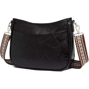 Leather Crossbody Bags for Women - Trendy Hobo Shoulder Purse, Adjustable Strap, Stylish Tote for Work, Travel & Casual Use
