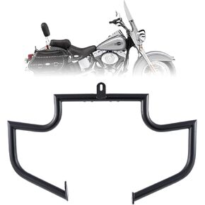 Crash Bar Engine Guard Highway Freeway Bar for Harley Softail Classic Nostalgia Springer 1987-1999 (Black)