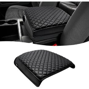 KBH Center Console Cover Cover for 2009-2018 Dodge RAM 1500 2500 3500 ، PCHET SET ، واقي راحة راحة ، وملحقات داخلية للسيارة ، وجلد فينيل ، ومكافحة الخدش ، والأسود