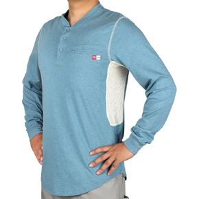 TICOMELA FR Shirts for Men 6oz Flame Retardant Mesh Breathable T-Shirt NFPA2112 Fire Retardant Henley Shirts