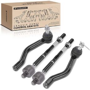 A-Premium Set of 4, Front Inner & Outer Tie Rod End Kit Compatible with Nissan Pathfinder 2013-2020 & Infiniti QX60 2014-2020