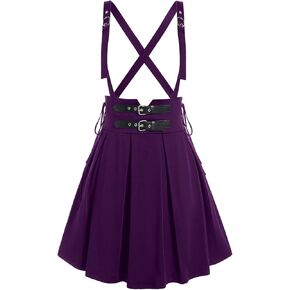ROSE GAL Women's Plus Size High Waist Tie Dress Gothic Lace A-Line Mini Tie Slip Dress