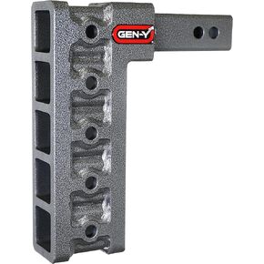 GEN-Y GH-305 MEGA-Duty Adjustable 10" Drop Hitch Only for 2" Receiver - 10,000 LB Towing Capacity - 1,500 LB Tongue Weight