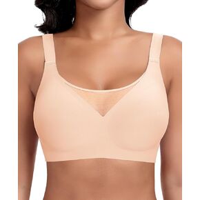 Seamless Bras for Women No Underwire Wireless Tshirt Bra Comfort Back Smoothing Bralettes with Support