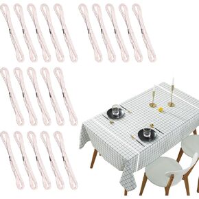 ELANE 20 Pcs Picnic Tablecloth Clips for Outdoor Tables,Picnic Table Clips for Tablecloth Clamps (White)