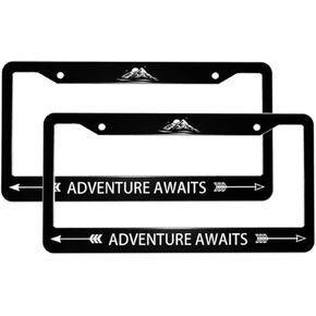 Resave Love Aluminum Car License Plate Frame Auto Tag Holder with Accessories US Vehicles Standard 2 Holes (C207)