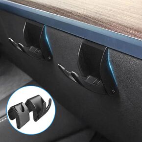 OATSBASF Glove Box Hook for Tesla Model Y 2023 & Model 3 Highland Accessories 2024, Snap-in Organizer Storage Hook Clips for Hanging Luggage Bag Umbrella Grocery Bag (1 Pack)