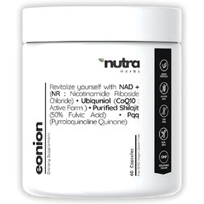 NAD+ COQ10 PQQ و Shilajit - طول العمر ، الشيخوخة الصحية ، القلب والدماغ - الطاقة البيولوجية المتفوقة - الطاقة الخلوية ، الميتوكوندريا ، - الريبوسيد النيكوتيناميد ، يوبيكوينول - 60 يوما نباتي إمداد