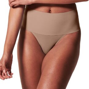 Thong spanx undie -tectable - التحكم الأساسي المريح - Discible Shapear Thong - Women's No Show Thong Intonder - Cafe au lait - 3x