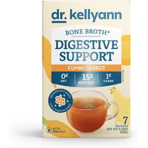 Dr. Kellyann Bone Broth + عبوات مسحوق الكولاجين الدعم (7 حصص ، صندوق واحد) ، بروتين/حصة 16G ، مسحوق الكولاجين المائي بنسبة 100 ٪