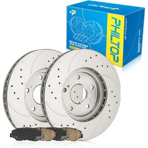 PHILTOP Front Brake Pads and Rotors kit Fit for Honda 2003-2008 Pilot, 11" Front Brakes Rotors Automotive Replacement Brake kits