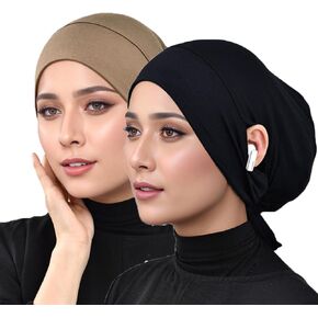 الحجاب Undercaps Slouchy Beanies Cap Caps Soft Hijab تحت وشاح للنساء القميصات الداخلية Beain-Cap