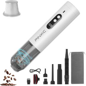 Mini Vacuum Cleaner Cordless 15000PA High Power,Handheld Car Vacuum, 5 in 1 Portable Vacuum for Car, Home & Pet Hair, Type-C Rechargeable, LED Display,Up to 30 Mins Runtime, Multi-Nozzles