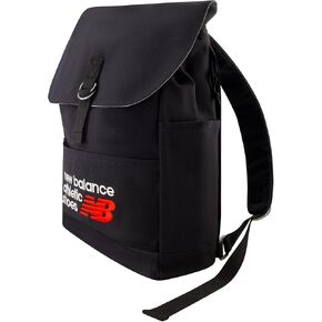 New Balance Canvas Backpack, Casual Commuter Travel Bag for Men and Women, Black, 19.5 Inches