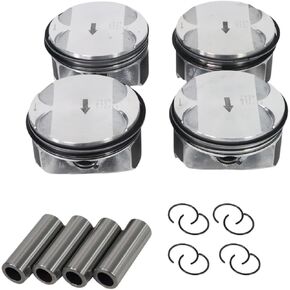 12578324 Piston Ring Kit 4Pcs Fit for Buick LaCrosse Regal Verano Chevy Captiva Cobalt Equinox HHR Malibu GMC Terrain Pontiac G5 Solstice Saturn Aura Sky Vue 2.4L Engine Replace OE 12578326