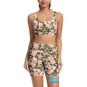 Beautikini Period Swimwear for Teens Menstrual Leakproof Sporty Boyshorts Bikini Period Swimsuit Bathing Suit for Teen Girls