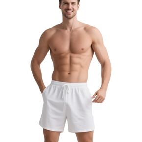 Mens 5 Inch Pajama Shorts Lounge Cotton Sleep Shorts Active Shorts Elastic Waist Lightweight PJ Bottoms Shorts