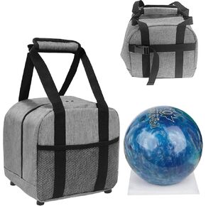 حقيبة كبيرة لكرة البولينج، 2 كيس كرات بولينج، حقائب بولينج مزدوجة الطبقات مع حامل كرة بولينج مبطن، حقيبة كرة بولينج تناسب أحذية البولينج حتى مقاس الرجال 16 منظم معدات البولينج (أسود) in Kuwait