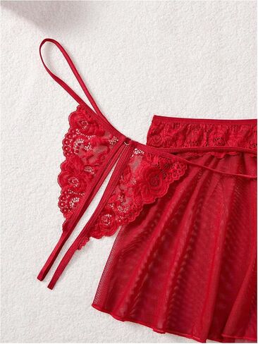 OYOANGLE Women's Plus Size 3 Piece Mesh Sheer Cut Out Bralette Bra and Panty Lingerie Set Sleepwear in Saudi Arabia