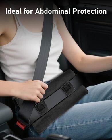 BELINOUS Seat Belt Pillows for Post Mastectomy Surgery, Seatbelt Chest Pillows After Heart Surgery for Car, Port Pillows for Chemo and Breast Cancer Patients' Comfort (Gray) in Saudi Arabia