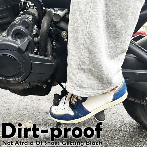 12PCS Motorcycle Gear Shift Covers, Self-Adhesive Motorbike Shift Guard Footrest Non-Slip Motorcycle Foot Peg Pedal Cover, Boot Shoe Protector for Motorcycle Gear Shifter Shift Lever Footrest, Black in Saudi Arabia