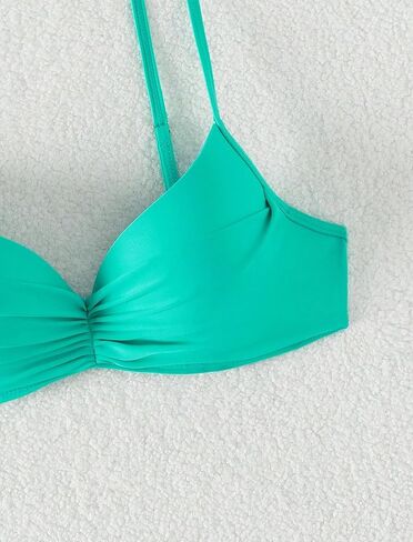 نساء zaful twist الأمامي underwire bikini أعلى دفع الدانتيل لأعلى قمم السباحة قمم حمالة الصدر مبطنة بدلة السباحة مبطنة in Saudi Arabia