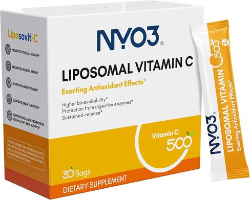 فيتامين C 500mg حزم 30 ملغ ، و Liposovit-C عالي امتصاص حمض الأسكوربيك الدهون القابل للذوبان في VIT C- يدعم الجهاز المناعي وداعم الكولاجين- صحة الجلد المضادة للأكسدة القوية in Kuwait