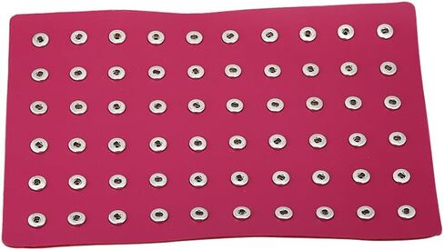 1PC 12mm Snap Jewelry Display Stand Pu Leather Snap Chunk Hold up to 60 Charms Jewelry Trays Jewelry Boxes & Organizers (Rose red) in Saudi Arabia