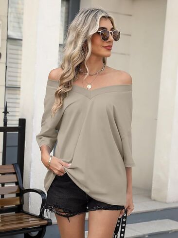 نساء كبير القمصان مضلعة القطع ضد الرقبة الأكمام قصيرة الأكمام قمم الصيف القطن المحملات فضفاضة FIT 2025 in Kuwait